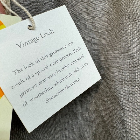 C&C California 100% Linen Gray Pull On Pants Women’s Medium NWT vintage look - Picture 6 of 6